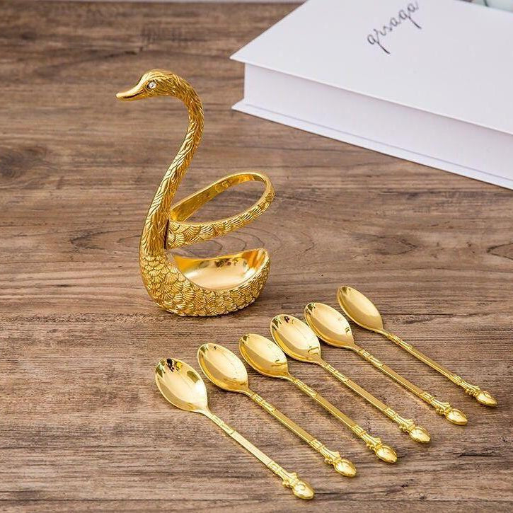 Swan Fruit Coffee 6pc Spoon Rack Tableware